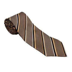 Lecollezioni Hand Made Pure Silk Men’s Striped Necktie